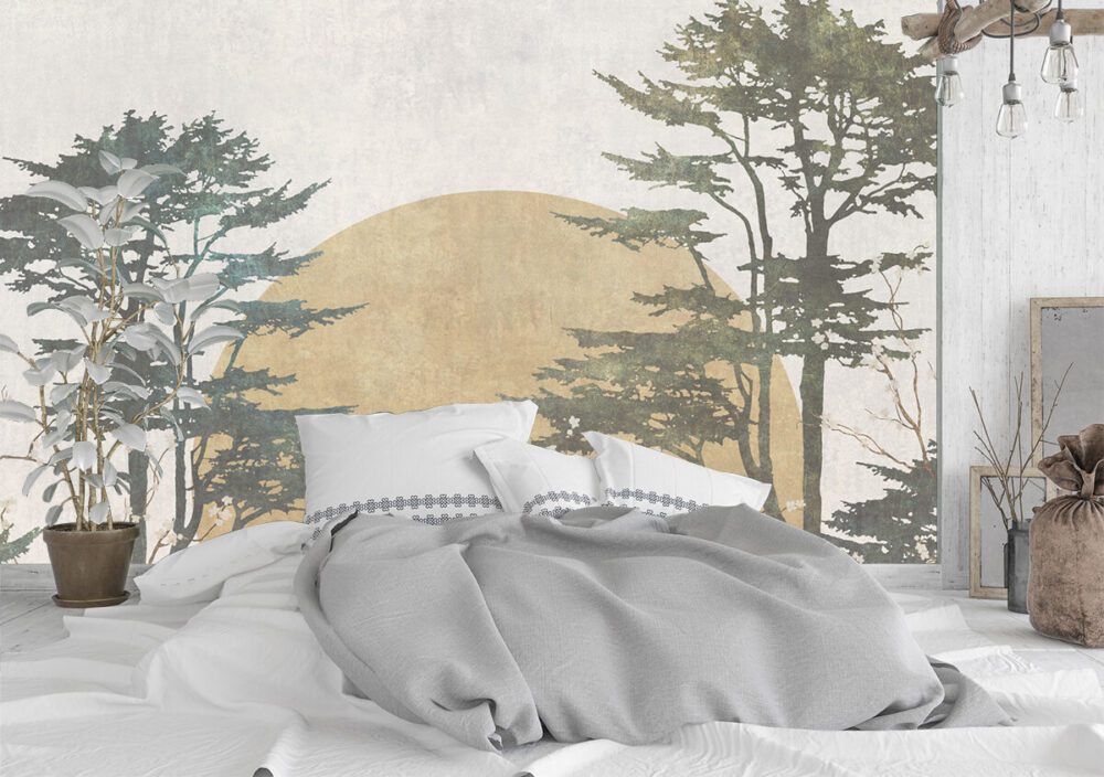 ekskluzywne tapety do sypialni natura sztuka japońska