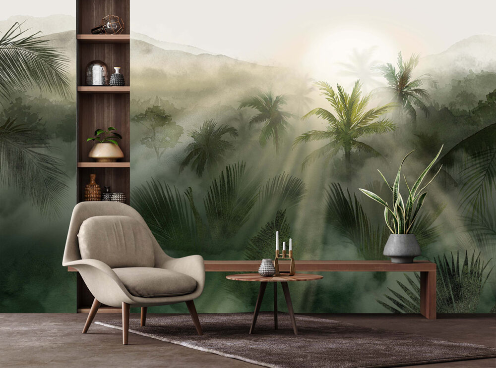 Fototapeta 3D dżungla palmy