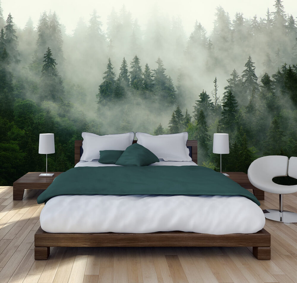 mglisty las - aranżacja sypialni