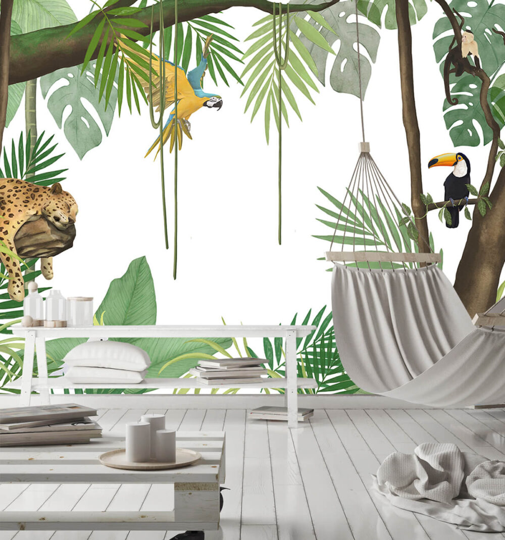 Tapeta dla dzieci - dżungla zwierzęta Tajemniczy Las