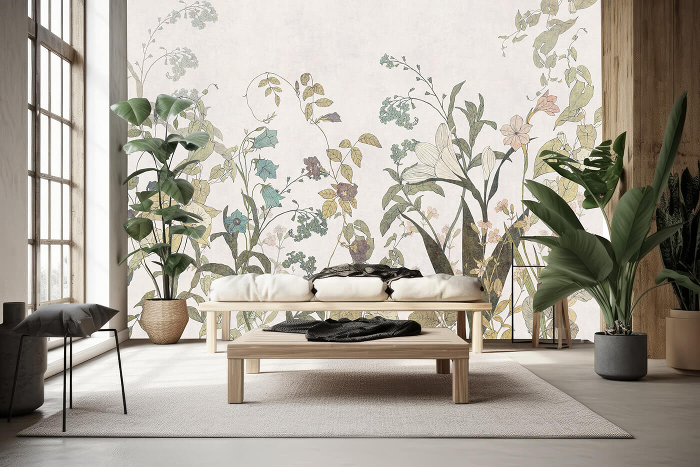 tapety botaniczne do salonu inspirowane Japonią
