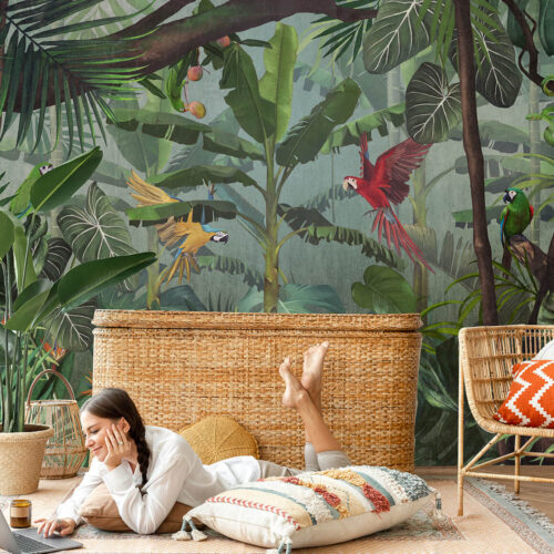 tapeta na ścianę tropikalna dżungla