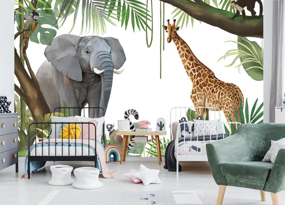 Fototapeta do pokoju dziecięcego  „Tajemniczy Las – Pora na Słonia”