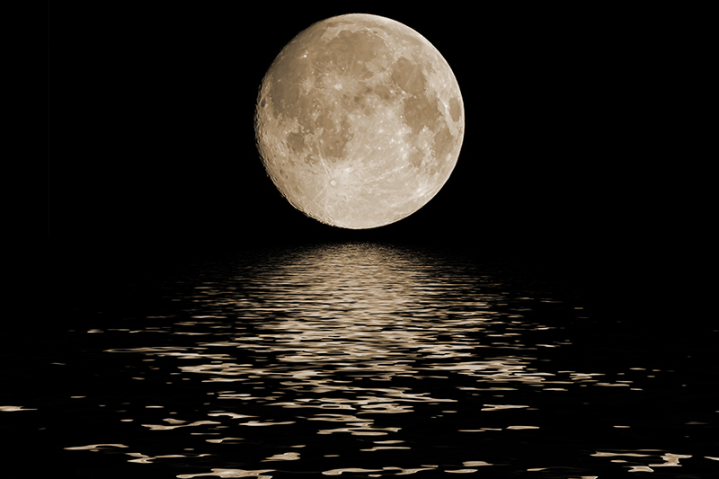 obraz na płótnie Księżyc sepia