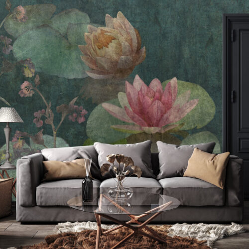 eleganckie tapety na ścianę w kwiaty