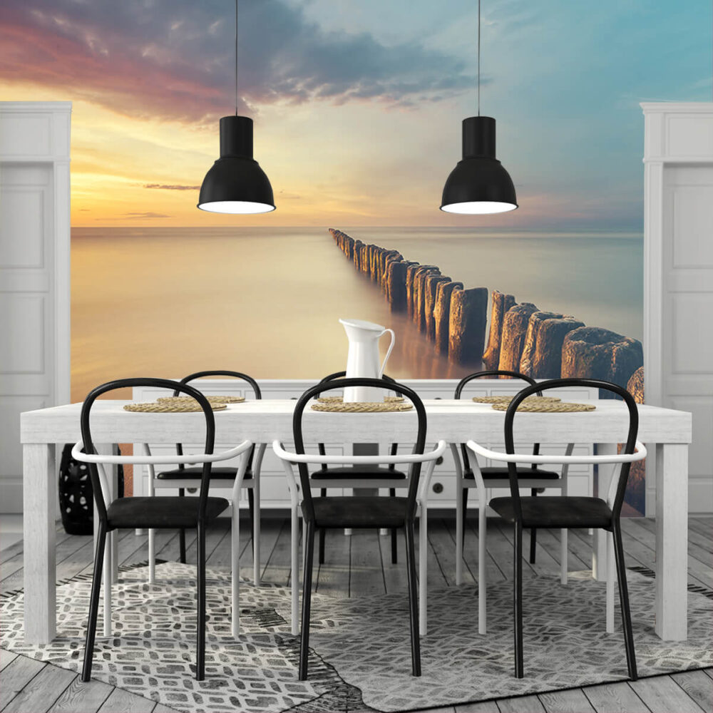 Aranżacja salonu - Fototapeta 3D Horyzont