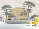 najmodniejsze tapety do salonu - wzory botaniczne
