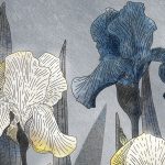 Artystyczna Fototapeta do łazienki z motywem kwiatowym “Kakitsubata” - obrazek 8