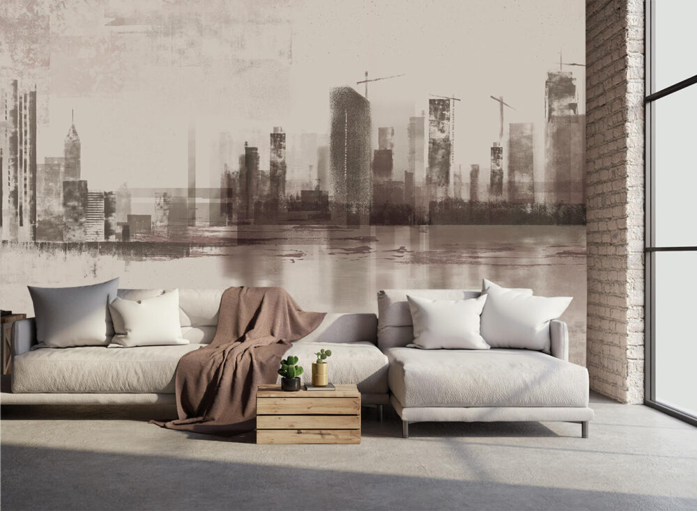 modny loft - nowoczesna tapeta w miasto