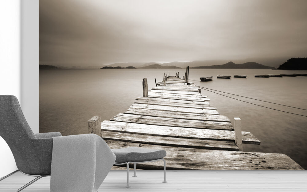 fototapeta D Widok na ocean sepia