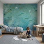 Fototapeta 3D do pokoju dziecka z motywem oceanu i efektem głębi, na wymiar, na całą ścianę.
