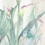 Matowa fototapeta do łazienki z zielonymi liśćmi – nowoczesny roślinny wzór odporny na wilgoć