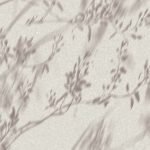 Roślinna fototapeta w stylu wabi-sabi z subtelnym cieniem gałązek i spokojną, naturalną estetyką.