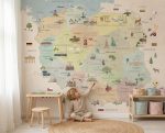 pastelowa-fototapeta-mapa-polski-dla-dzieci-na-sciane