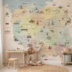 pastelowa-fototapeta-mapa-polski-dla-dzieci-na-sciane