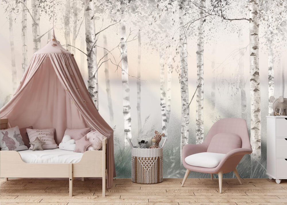 inspiracje do pokoju dziecka -fototapety z motywem roślinnym