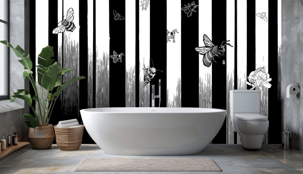 Innowacyjny design łazienki w ciemnych tonach